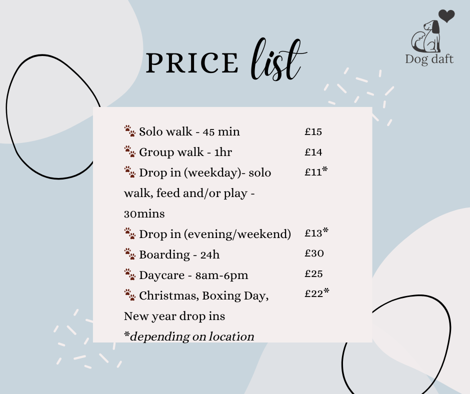 price list